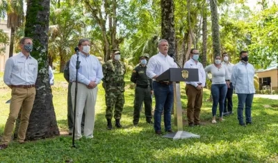 Presidente Iván Duque entregó detalles de la captura de los cuatro ciudadanos venezolanos.