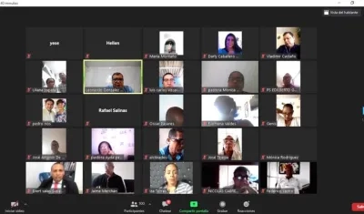 Reunión virtual para socializar los protocolos.