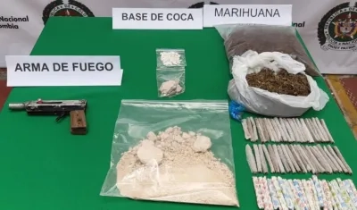 Droga hallada por la Policía.