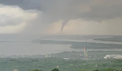 Tromba Marina en Puerto Mocho, en Barranquilla.
