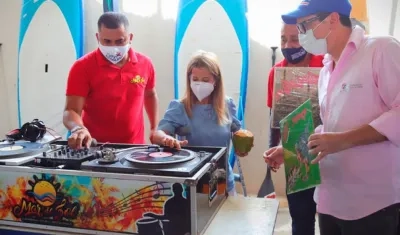 Gobernadora Elsa Noguera en Puerto Colombia.