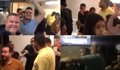 Imágenes de la rumba, en donde están Jalim Rebaje y Assad Baraque.