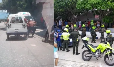 Dos de los hechos de sangre ocurridos este fin de semana en el barrio Pumarejo de Soledad y Olaya de Barranquilla. 