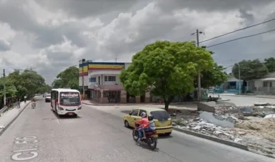 Lugar donde ocurrió el crimen del adolescente en la tarde de este domingo. 