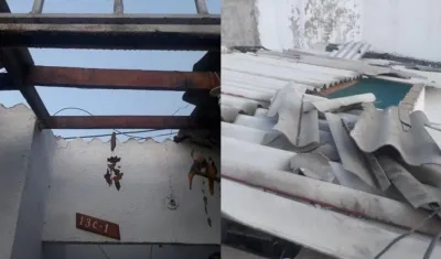 Una de las viviendas afectadas.