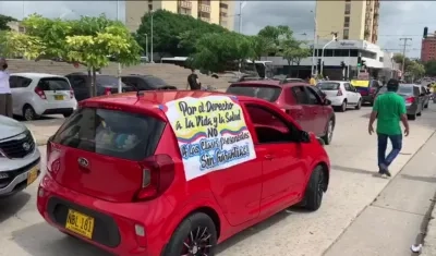 La caravana de protesta contra medidas del Gobierno.