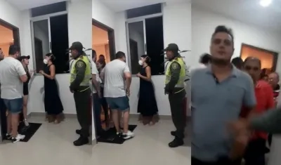 Momentos en el que inició el ataque a la pediatra.