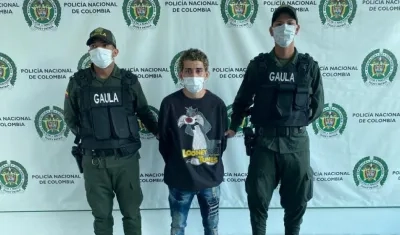Carlos Alberto Camaño González cuando fue capturado por la Policía.