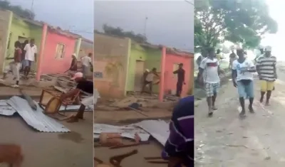 Momento de la asonada en Repelón.