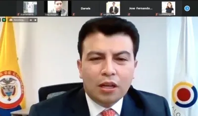 El Contralor General Carlos Felipe Córdoba, durante su intervención.