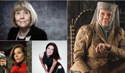 Diana Rigg en Los Vengadores, como Chica Bond y en Juegos de Tronos.