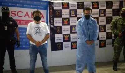 César Iván Vásquez Jiménez, alias 'Indio'; y Edwin René Montagut, alias 'Petaka'.