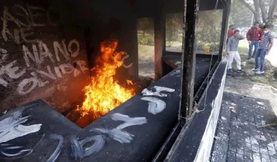 Imagen de uno de los CAI atacados.