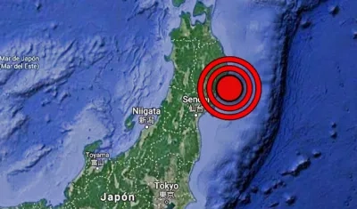 El sismo tuvo su epicentro en aguas del Pacífico frente a las prefecturas de Iwate y Miyagi.