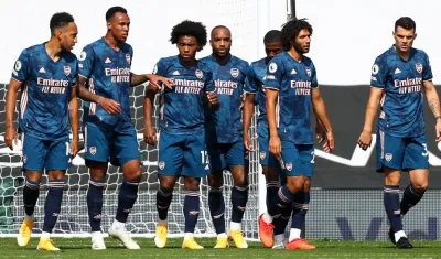 Los jugadores del Arsenal.