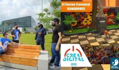 Creadores del videojuego y una imagen del mismo.
