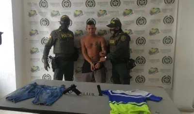 Daimer Aldair Correa Cepeda tras ser capturado por el doble crimen.