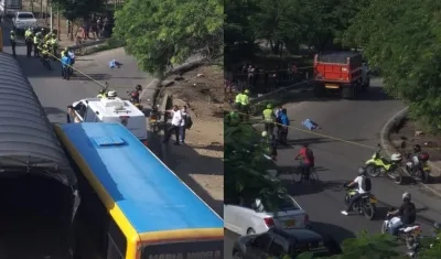 Lugar donde ocurrió el accidente. 