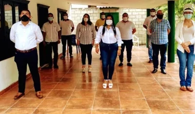 Los diez concejales de la coalición en Malambo.