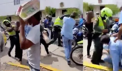 Momentos de la pelea.