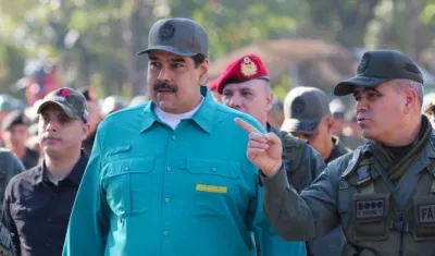 Nicolás Maduro y su ministro de Defensa, Vladimir Padrino.