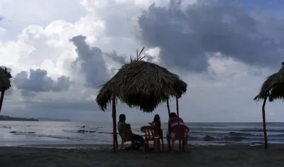 Así lucían este viernes las playas de Puerto Colombia.