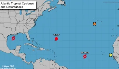 Así están las tormentas en el Atlántico.