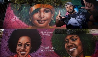 El grafitero Fabio Acosta Gomes.