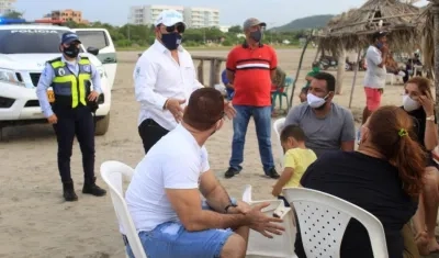 El Alcalde de Puerto Colombia, Wilman Vargas.