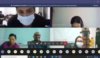 Aspecto de la audiencia virtual en el caso de la presunta defraudación de Colpensiones. 