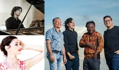 A la izquierda, el pianista Manuel Magrini y la cantante Cristina Zavalloni. En la otra foto Leonardo Donado Cazimba Cuarteto.