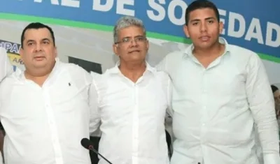 Jairo Samper, Wilmer Donado y Emilio Vega.