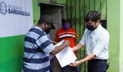 El alcalde Jaime Pumarejo Heins