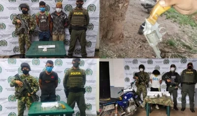 Los cuatro capturados.