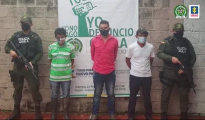 Tres presuntos capturados por extorsión