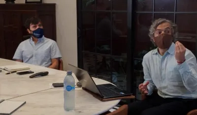 Reunión del Director del Dane con el alcalde Jaime Pumarejo