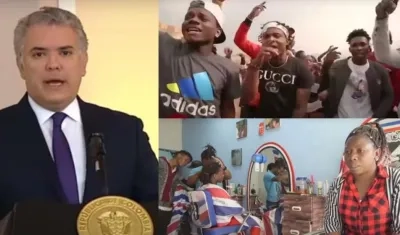 Presidente Duque y los protagonistas del video.