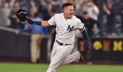 Giovanni Urshela, pelotero de los Yankees. 