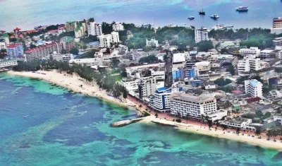 Panoramica de la Isla de San Andrés. 