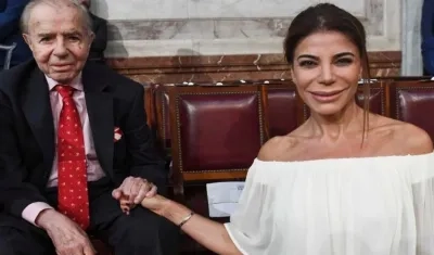 Carlos Menem y su hija Zulemita. 