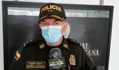 General Ricardo Alarcón, comandante de la Policía Metropolitana de Barranquilla.