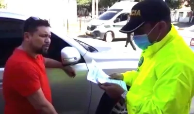 El Juez Rafael Uribe Henriquez, durante su captura en Santa Marta.