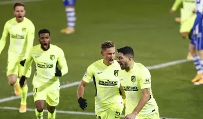 La celebración de Luis Suárez.