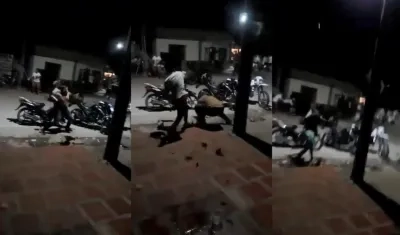 Enfrentamiento a piedra y botella en Suan.