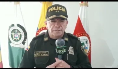 General Ricardo Alarcón, comandante de la Policía Metropolitana de Barranquilla.