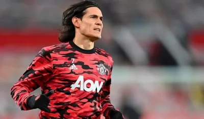 Edison Cavani, delantero uruguayo. 