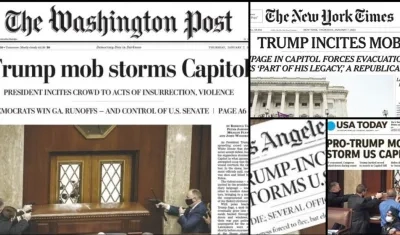 Así titularon los principales diarios estadounidenses.