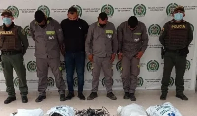 Presentados por la Policía como capturados.