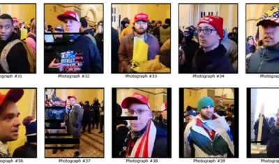 Algunas de las personas buscadas por el FBI por los hechos del Capitolio.