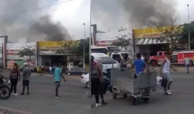 Imágenes del incendio.